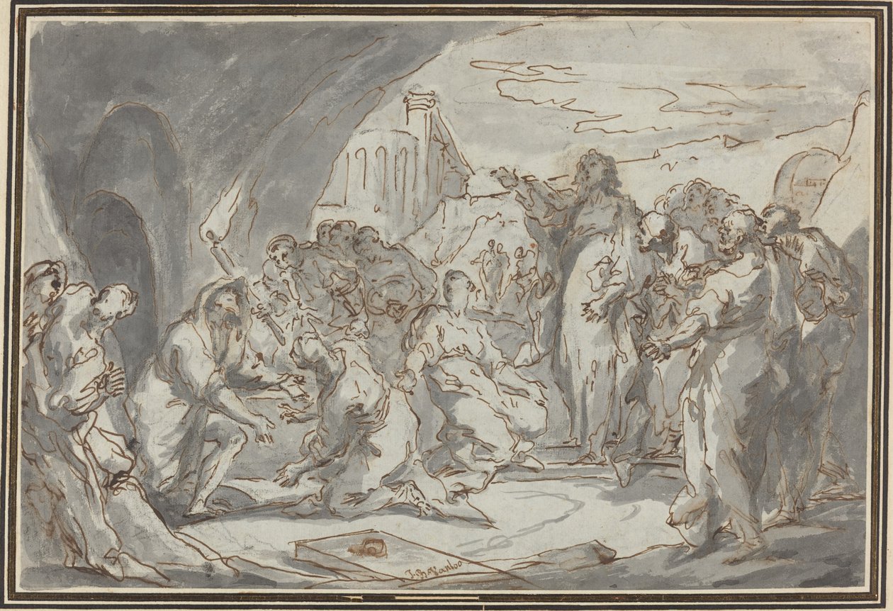 Vzkříšení Lazara od Jean Baptiste van Loo