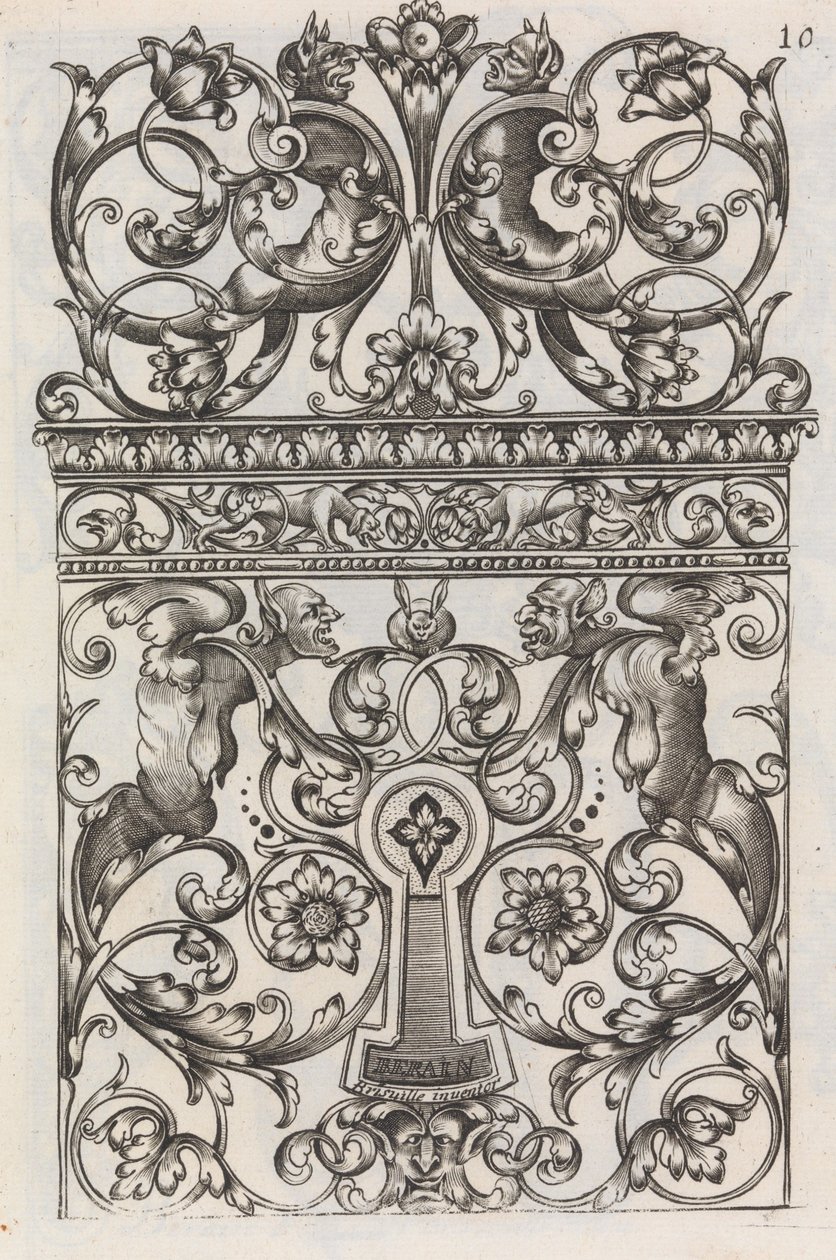 Různé kusy zámečníků, strana 11 recto, ca. 1663. od Jean Berain