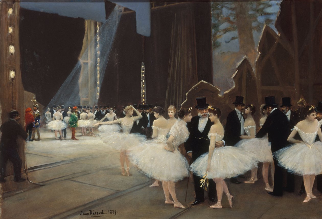 Zákulisí Pařížské opery od Jean Beraud