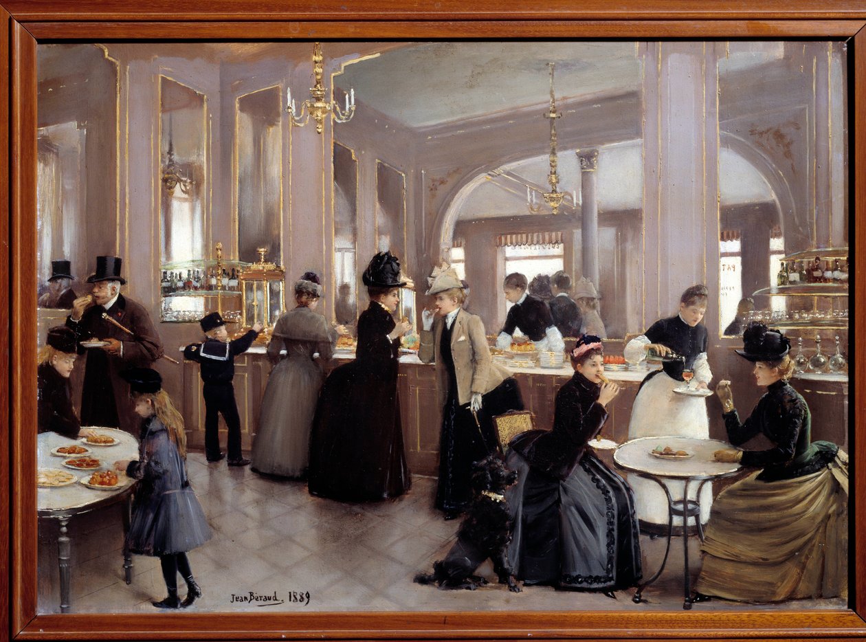 La passerie gloppe avenue des Champs Elysees. Obraz Jeana Berauda (1849 - 1935) od Jean Beraud