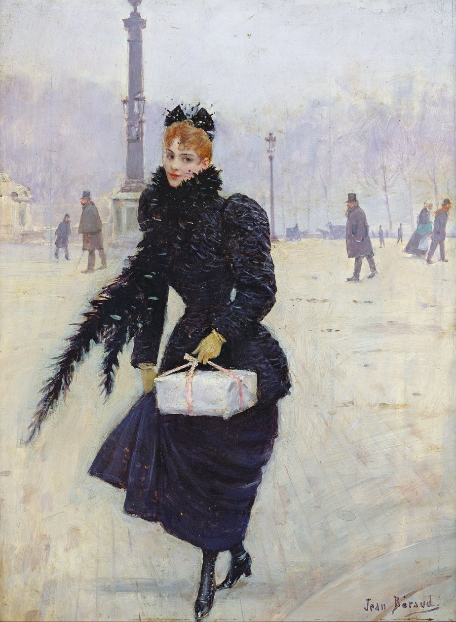 Pařížanka na Place de la Concorde, kolem roku 1890 od Jean Beraud