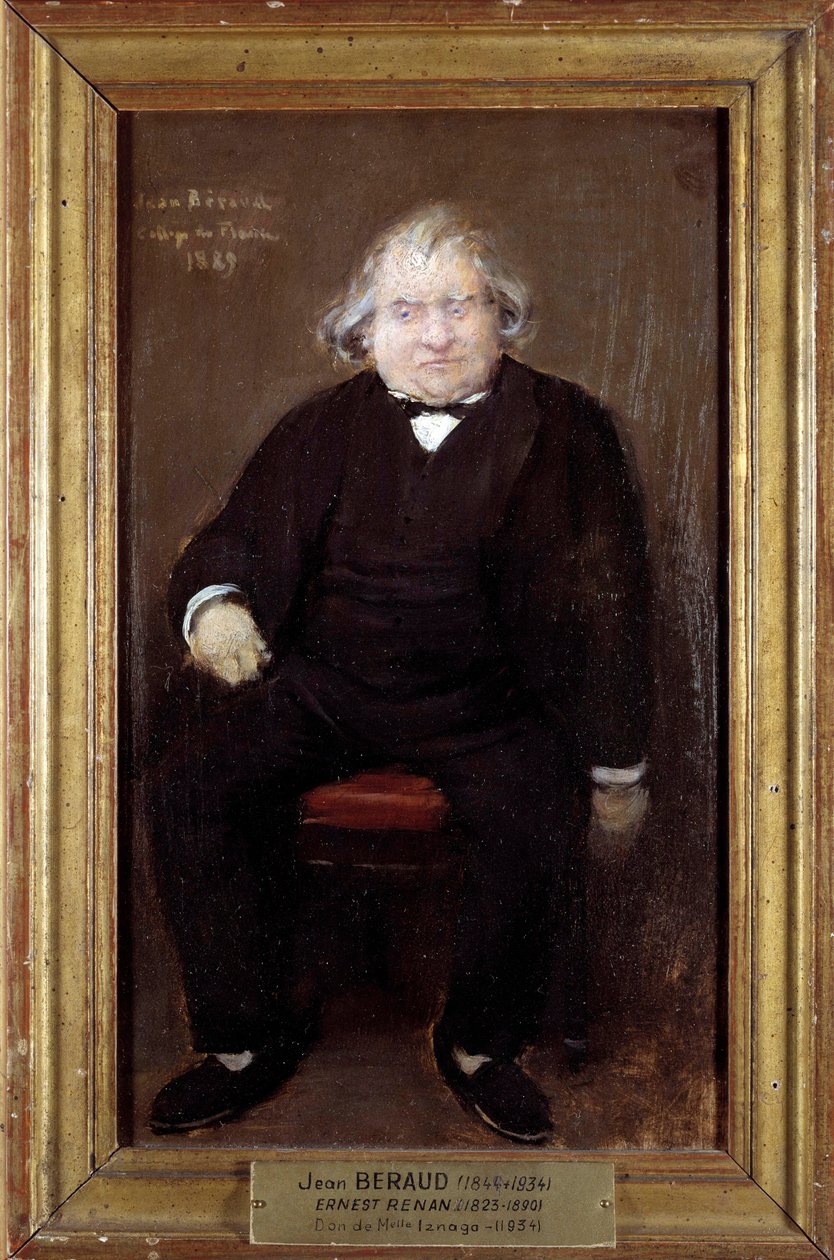 Portrét Ernesta Renana (1823-1892), francouzského filozofa Malba Jeana Berauda (1849-1935) 1889 Sun. 0,27 x 0,16 m Paříž, Musee Carnavalet od Jean Beraud