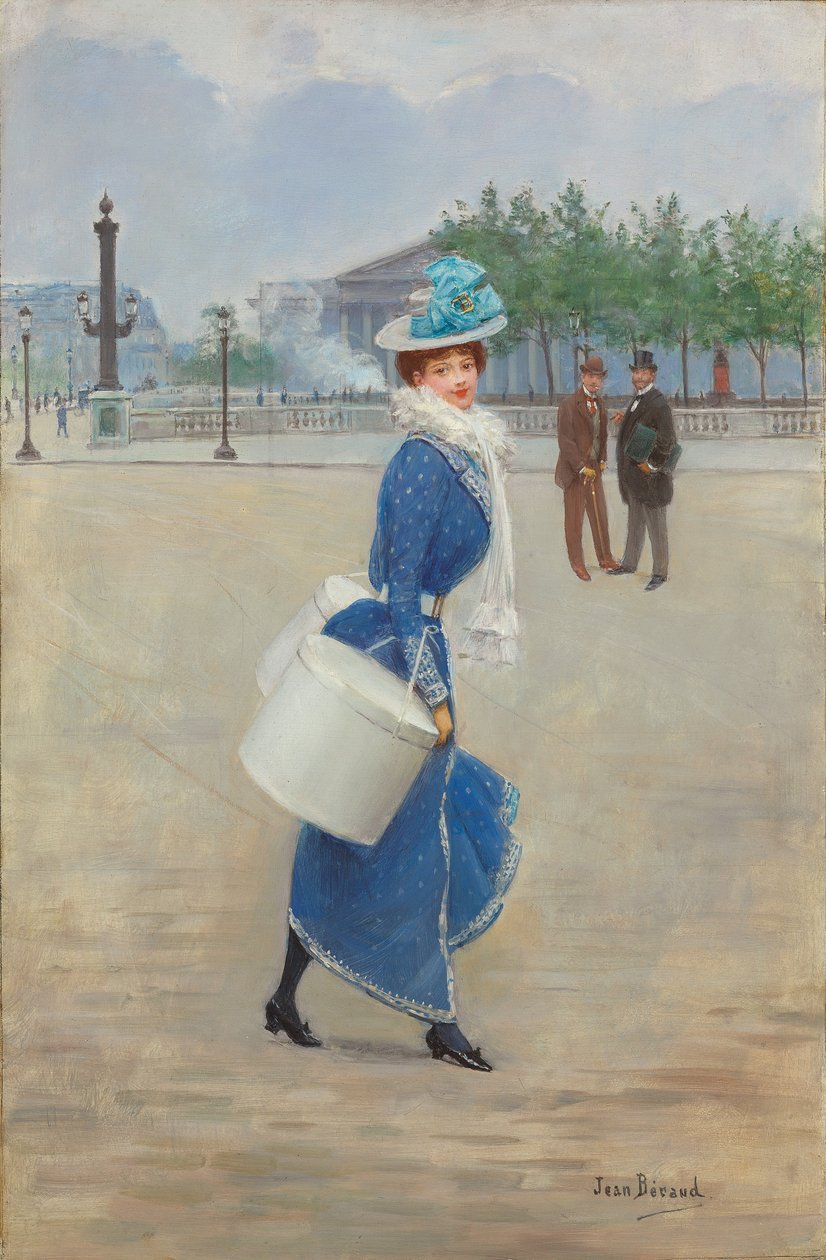 Na náměstí Place de la Concorde (olej na panelu) od Jean Beraud