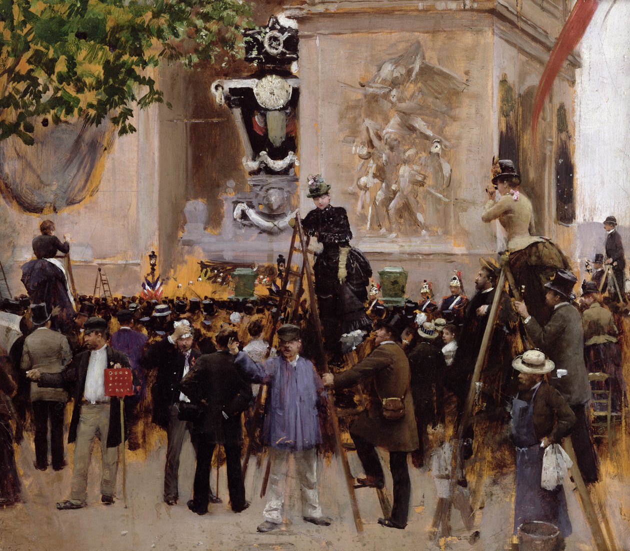 Pohřeb Victora Huga (1802-85) v Arc de Triomphe, 1885 od Jean Beraud