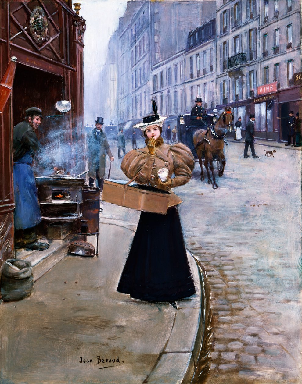 Prodavač pečených kaštanů od Jean Beraud