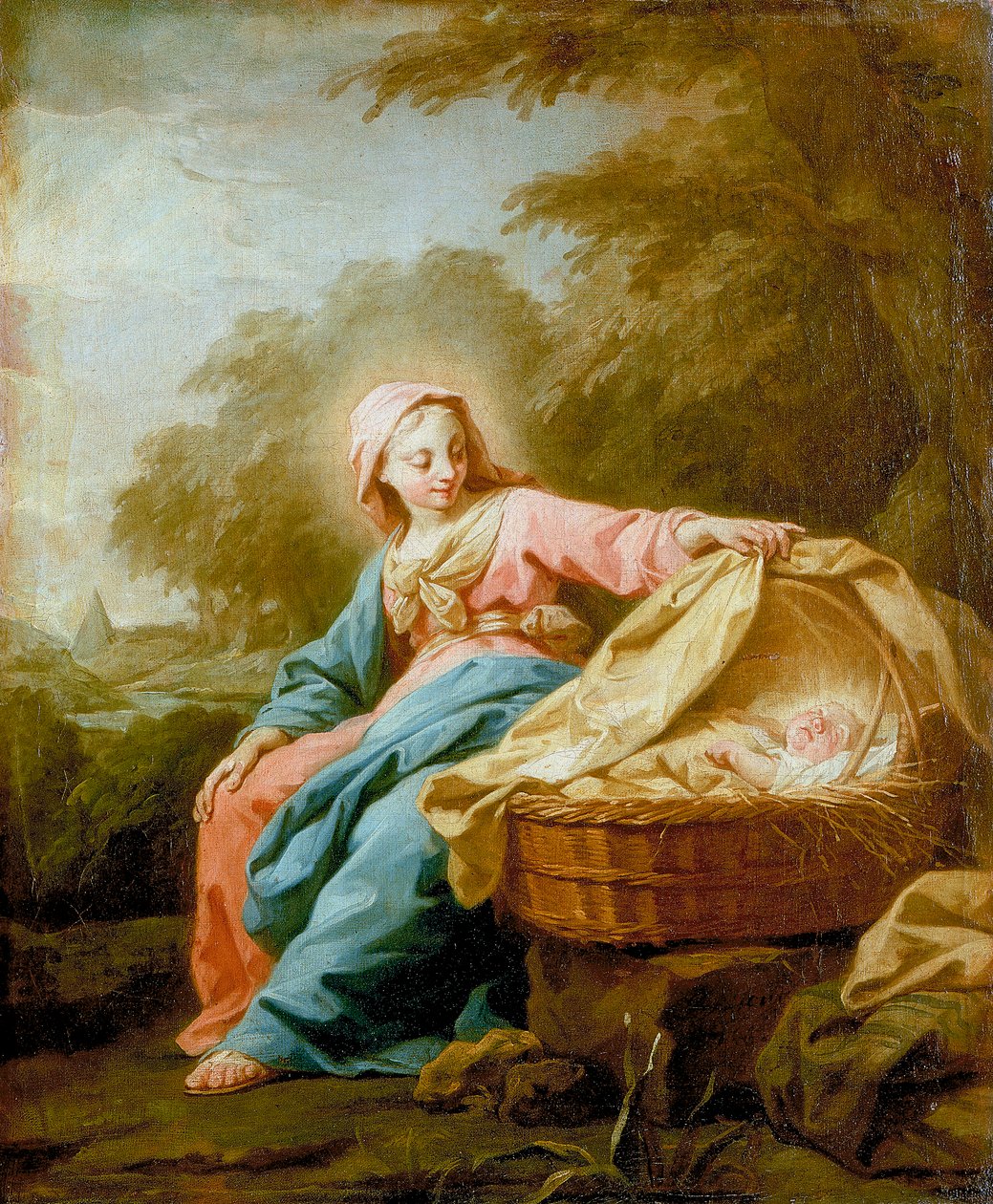 Odpočinek na útěku do Egypta, 1756 od Jean Bernard Restout