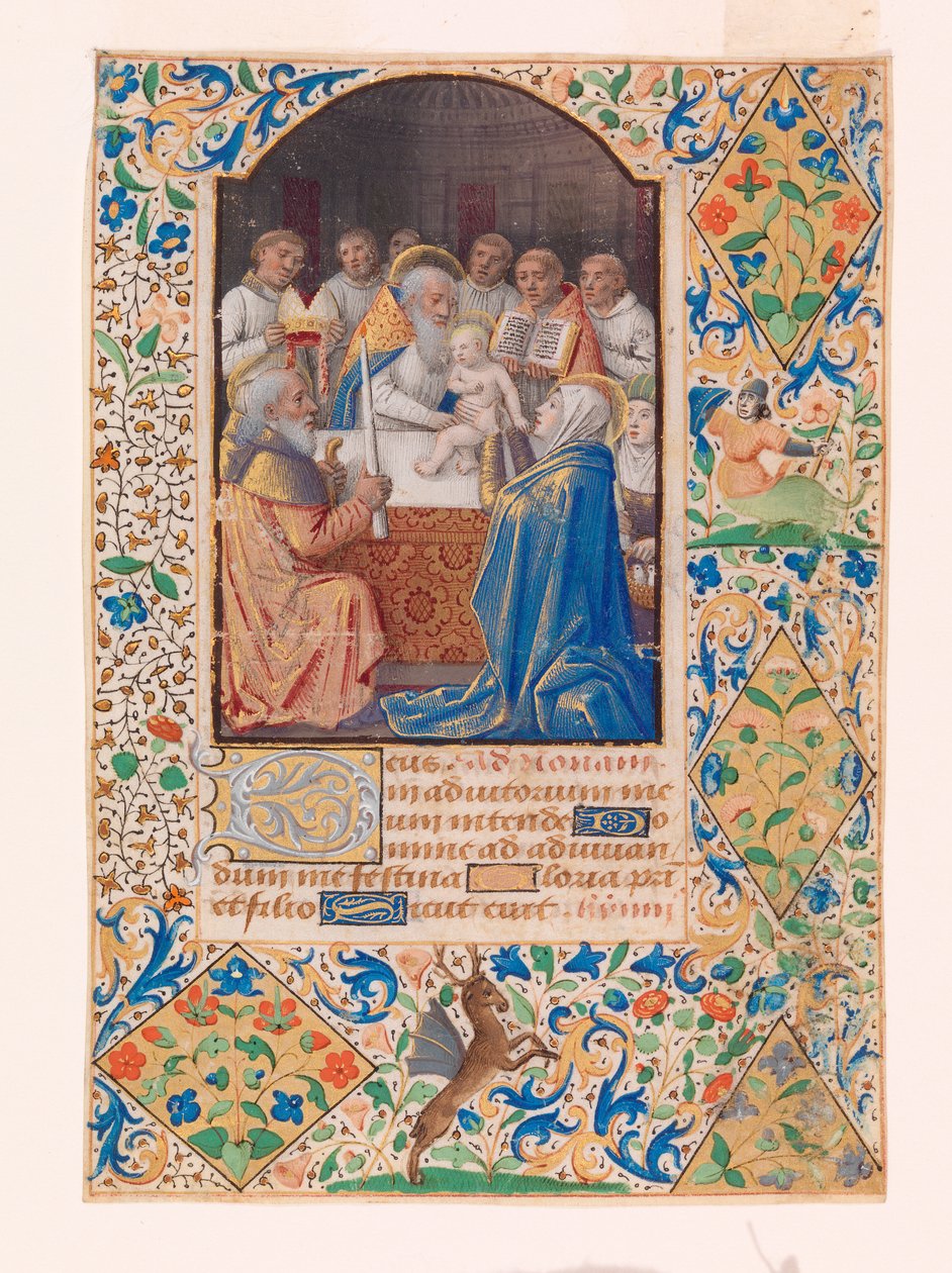 Obřízka Krista, z Knihy hodin od Jean Bourdichon