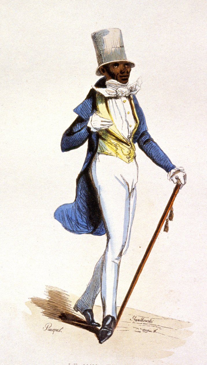 Mulat na francouzských Antilách, asi 1850 (rytina) od Jean Charles (1800 79) Pauquet