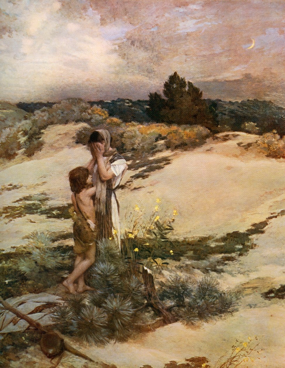 Hagar a Ismael, 1880, 1912. od Jean Charles Cazin