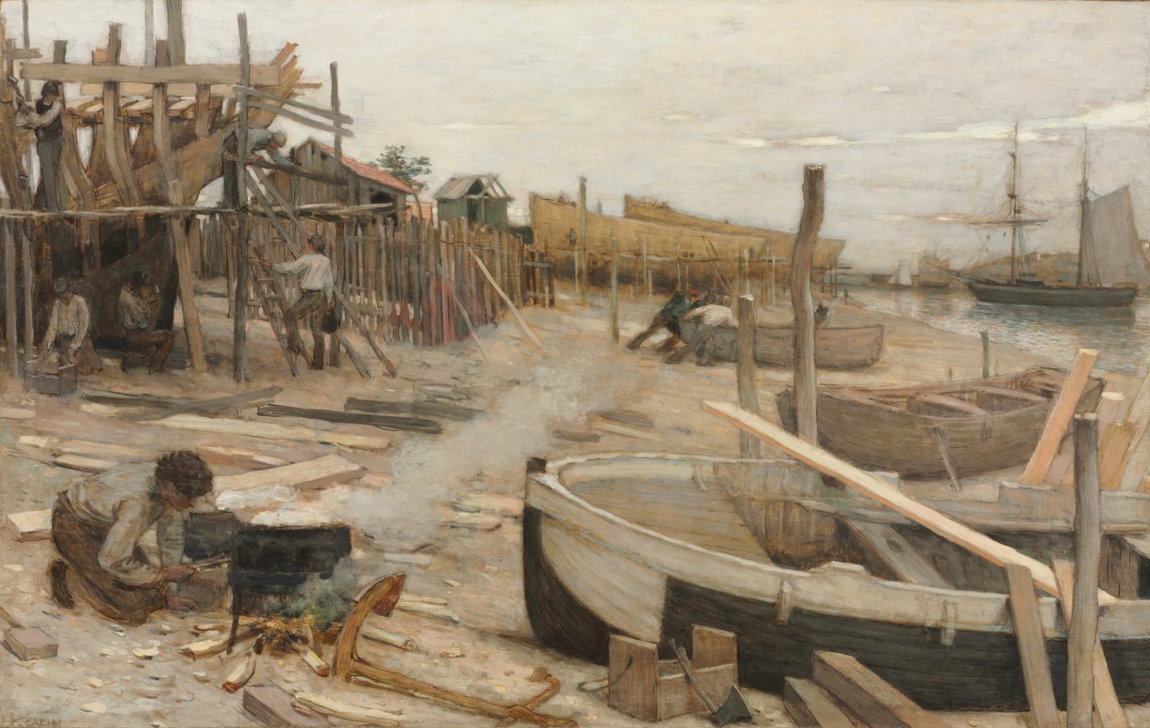 The Boatyard, c.1875 od Jean Charles Cazin