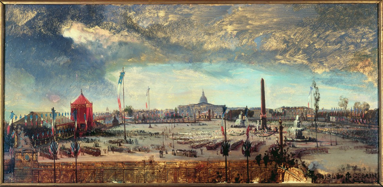 Vyhlášení ústavy, Place de la Concorde, 12. listopadu od Jean Charles Geslin