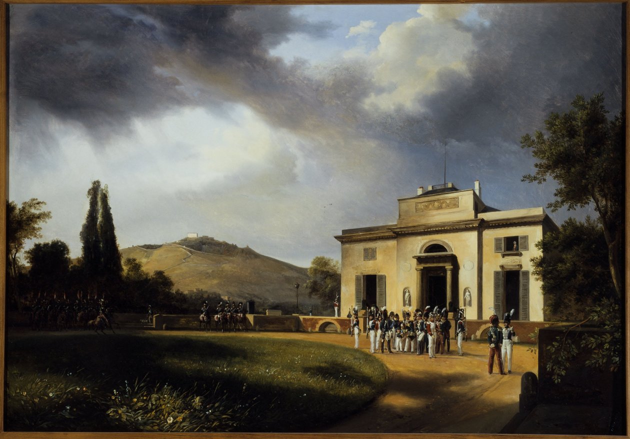 Pavillon de Bagatelle, dnešní Bois de Boulogne od Jean Charles Joseph Rémond