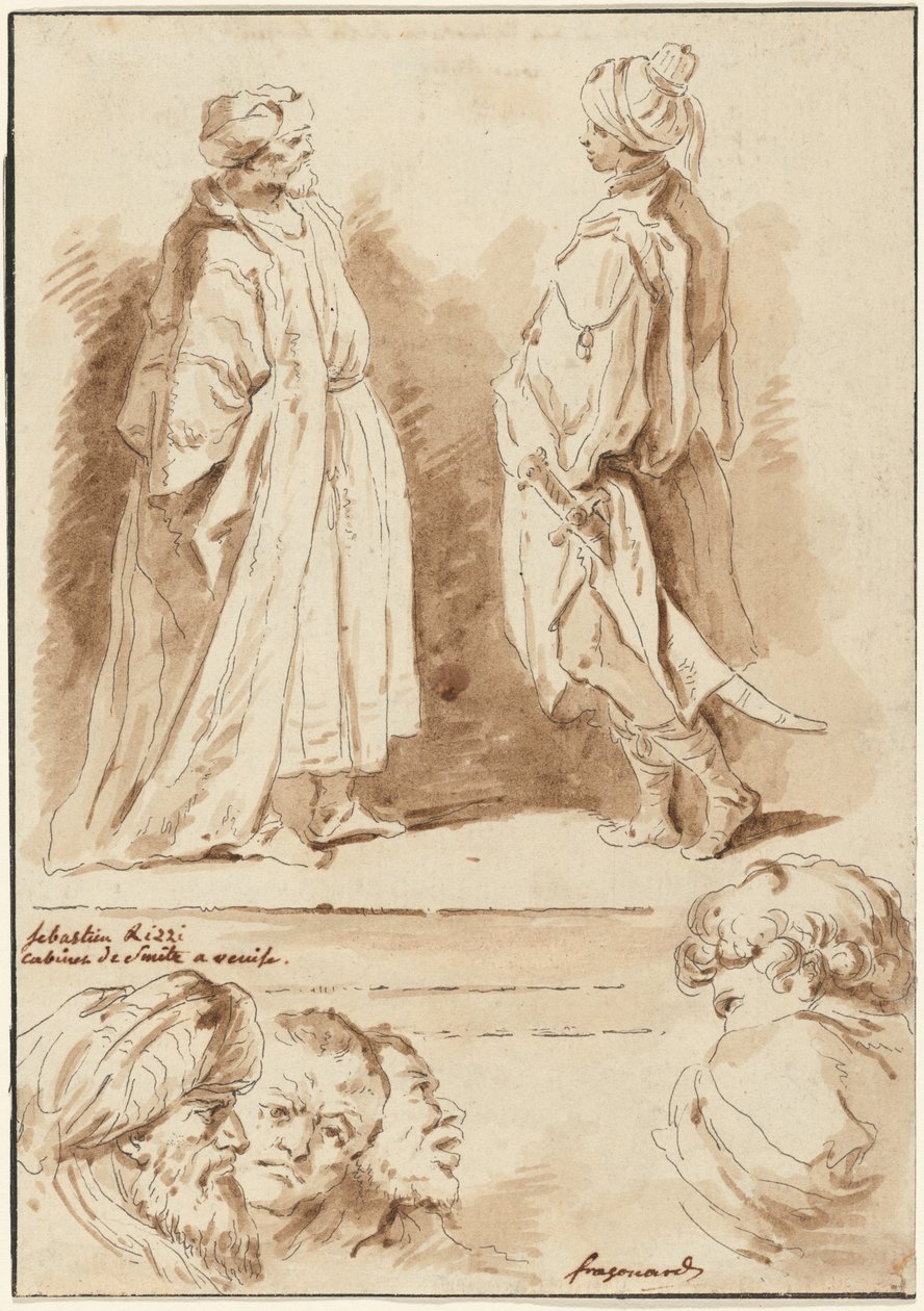 Podrobnosti z "Klanění tří králů" a "Bazén v Bethesdě" od Jean Claude Richard de Saint Non after Jean Honoré Fragonard after Sebastiano Ricci
