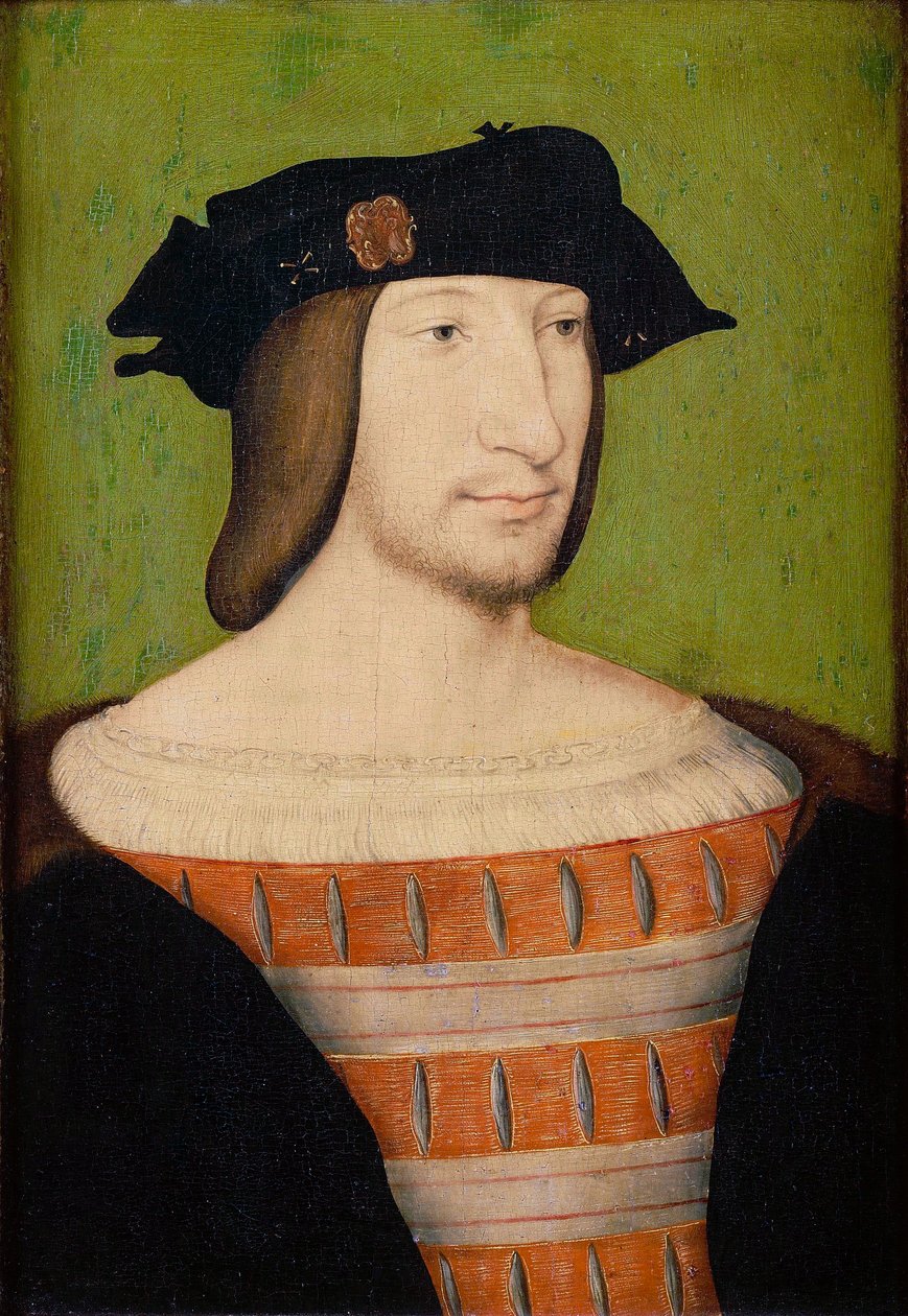 Portrét Františka I. 1494-1547, francouzského krále, vévody bretaňského, hraběte z Provence, 1515 od Jean Clouet