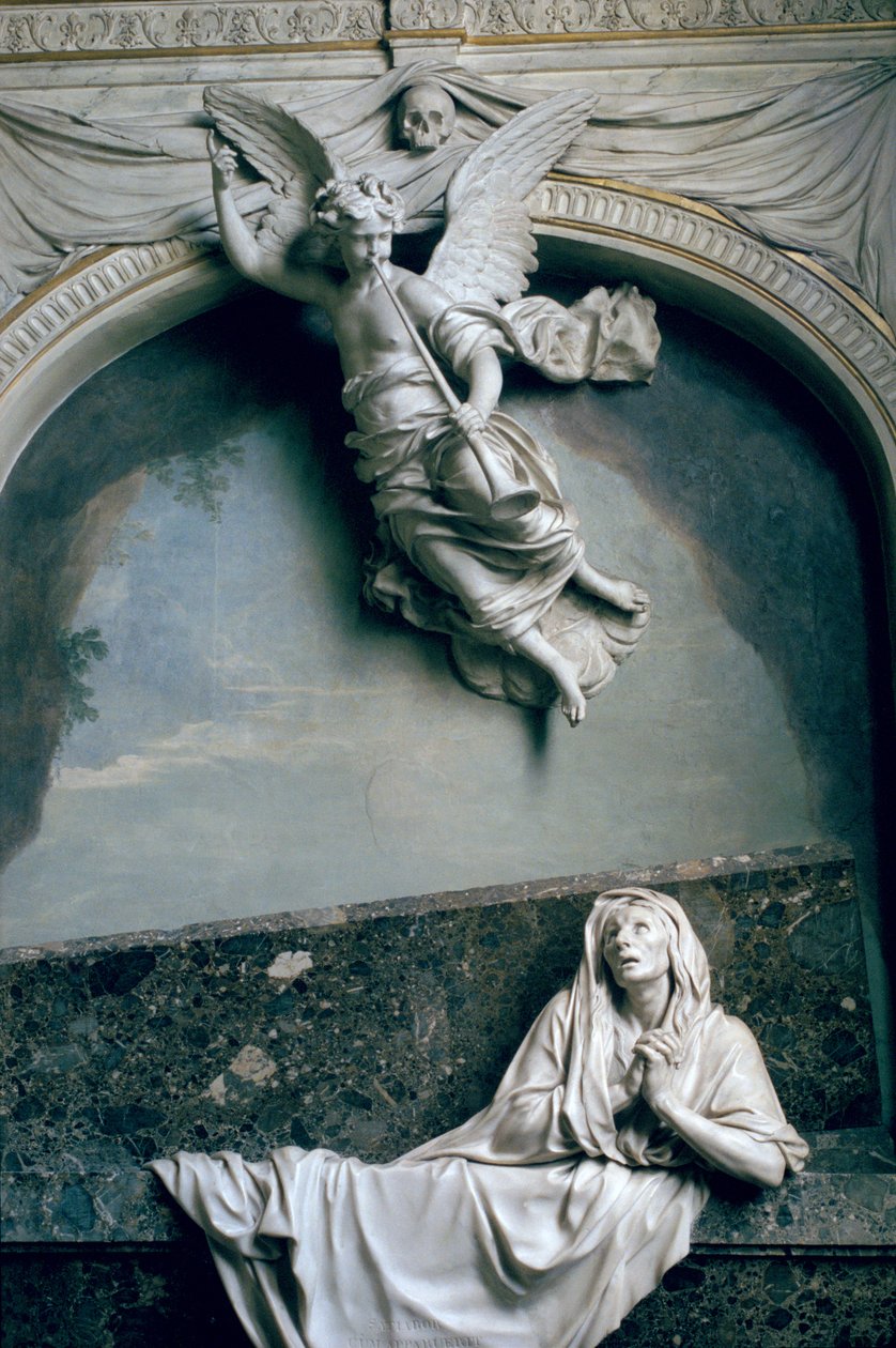 Hrobka Julienne Le Be, podle kreseb Charlese Le Bruna (1619-90), kolem 1668-90 (mramor a štuky) od Jean Collignon