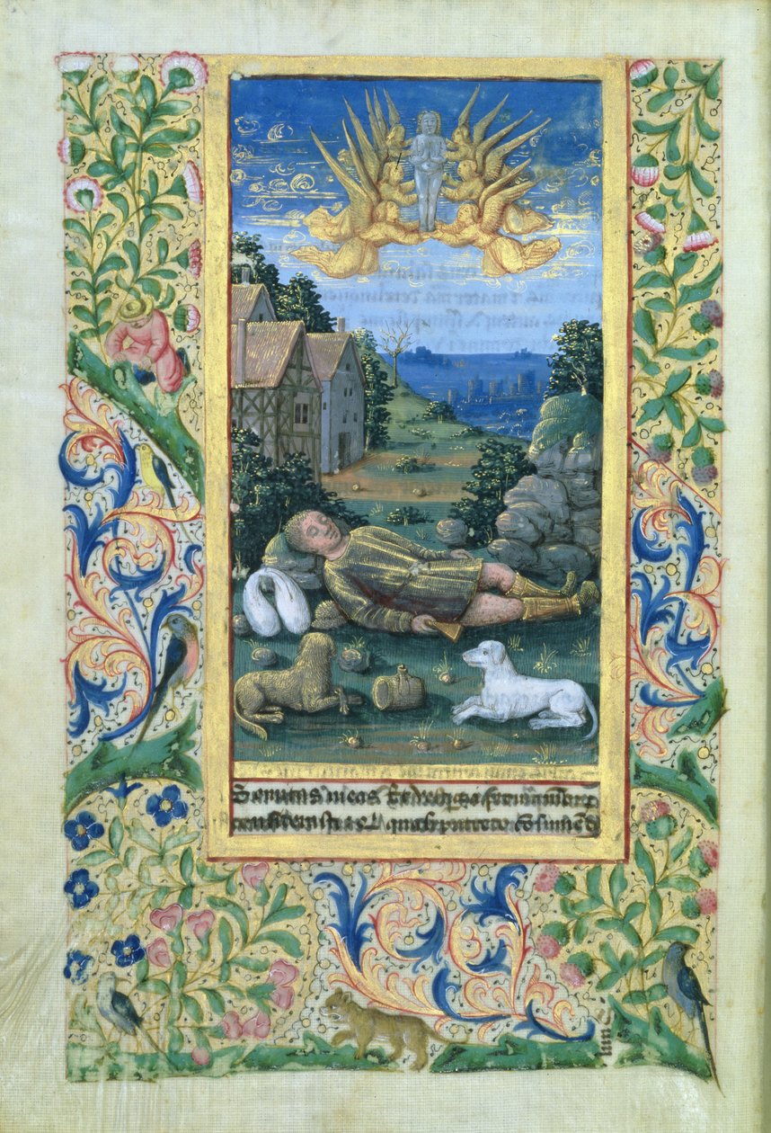 paní Lat. Q.v.I.126 Saint Roch, z hodin Louis dOrleans, 1469 od Jean Colombe