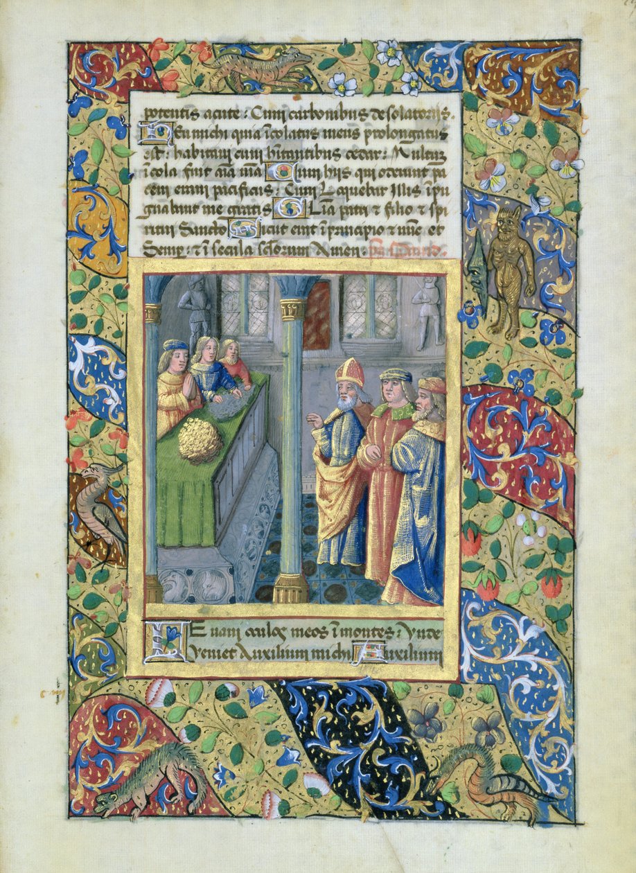 paní Lat. Q.v.I.126 Řád zlatého rouna z hodin Louise dOrleans, 1469 od Jean Colombe