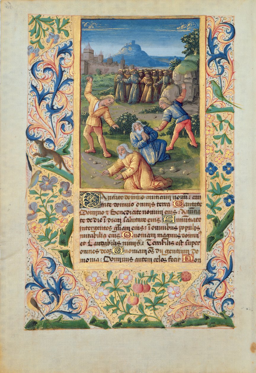 paní Lat. Q.v.I.126 Ukamenování svatého Štěpána, z 