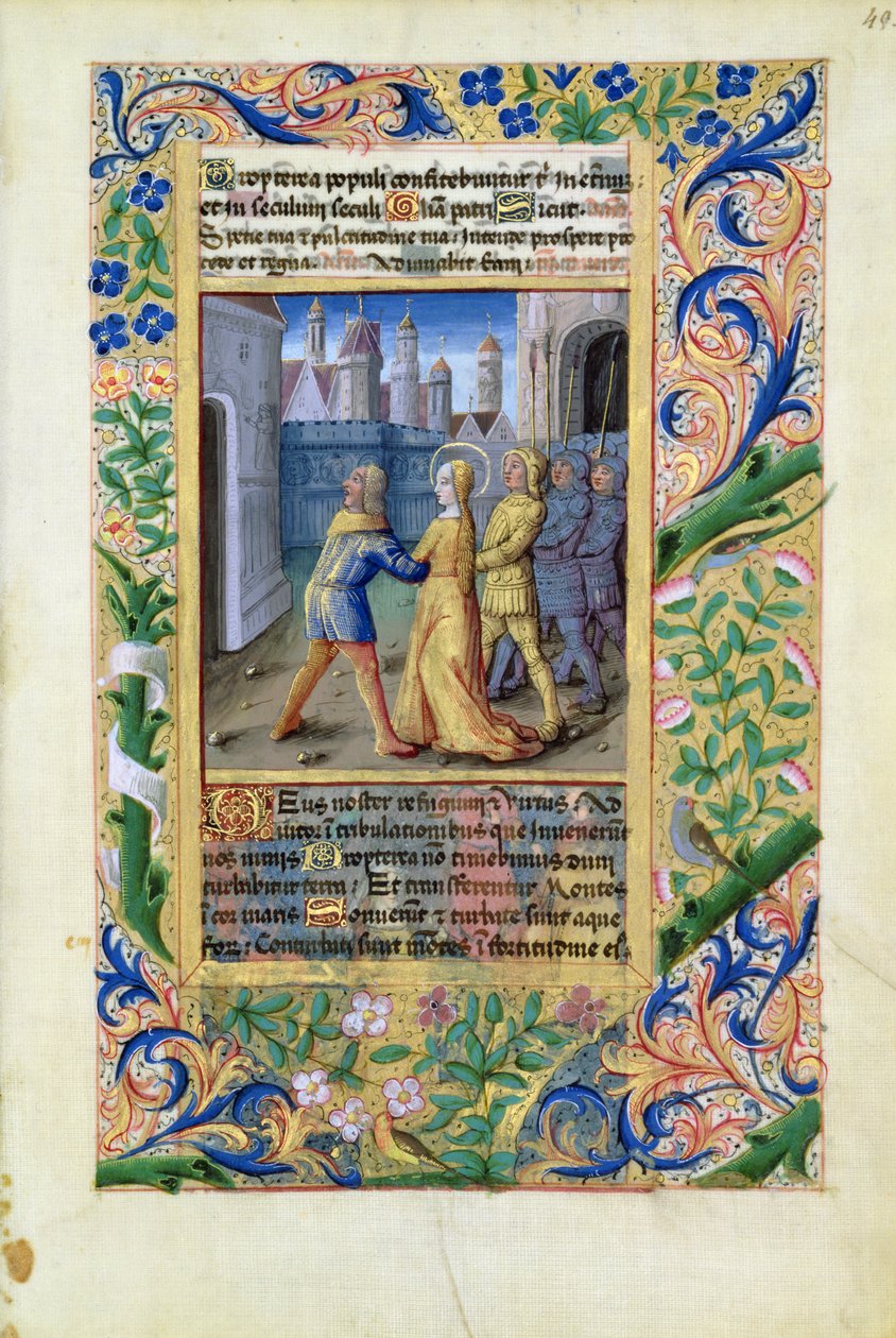 paní Lat. Q.v.I.126 f.45 Judith zajatá Asyřany, z Knihy hodin Louise dOrleans, 1490 od Jean Colombe