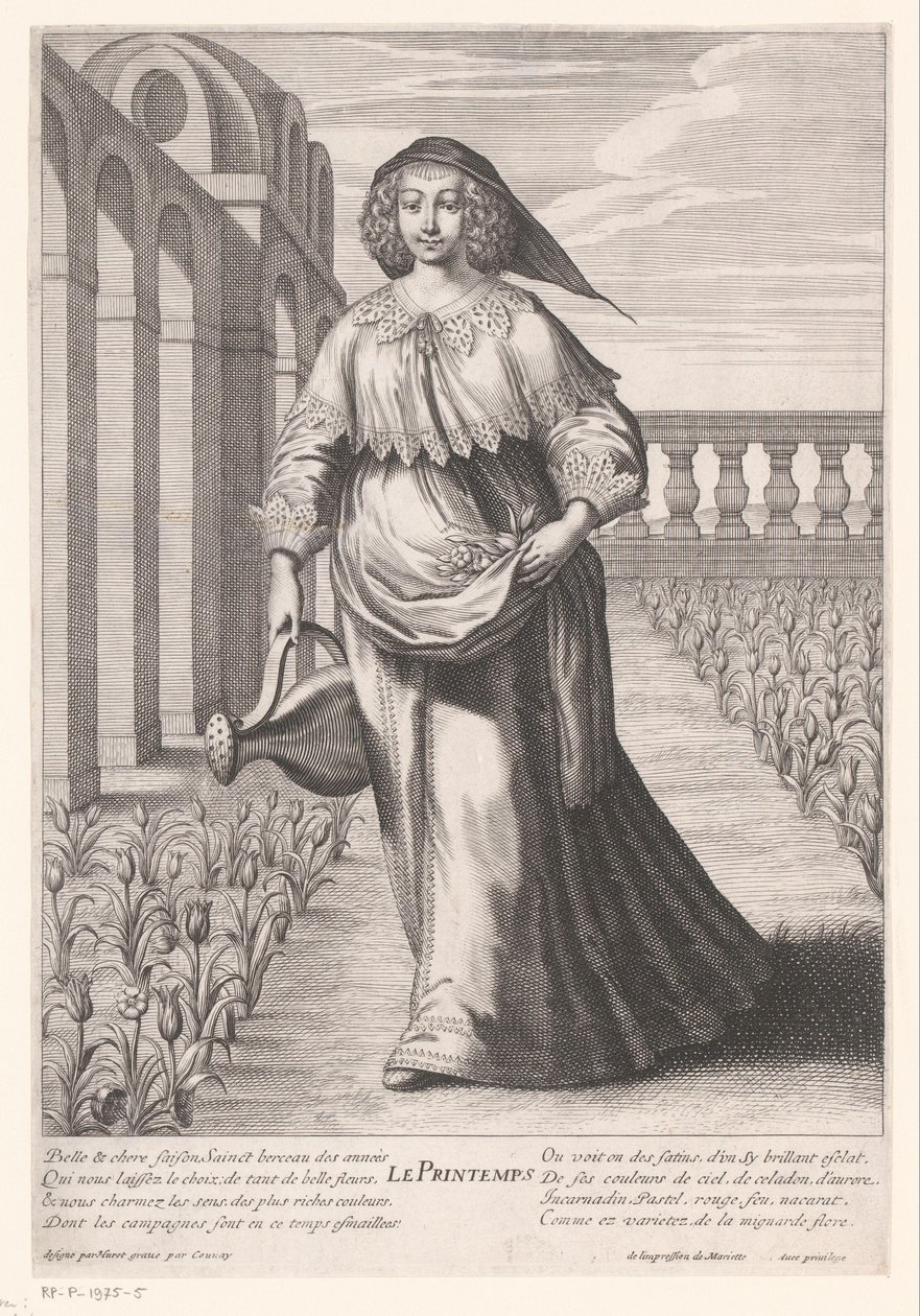 Jaro Le Printemps (název na objektu) Personifikace čtyř ročních období (název série) od Jean Couvay
