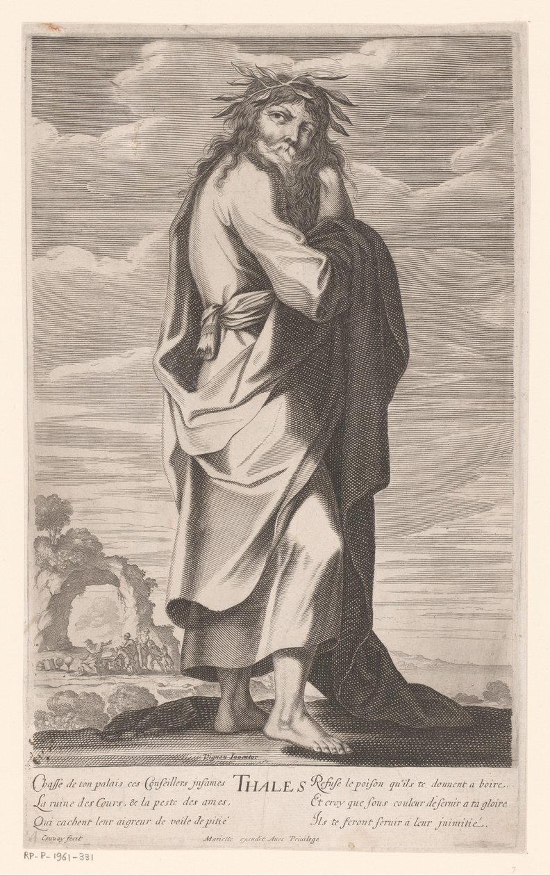 Thales z Milétu Thales (název na objektu) Les Sept Sages de la Grece (název série) Sedm řeckých mudrců (název série) od Jean Couvay