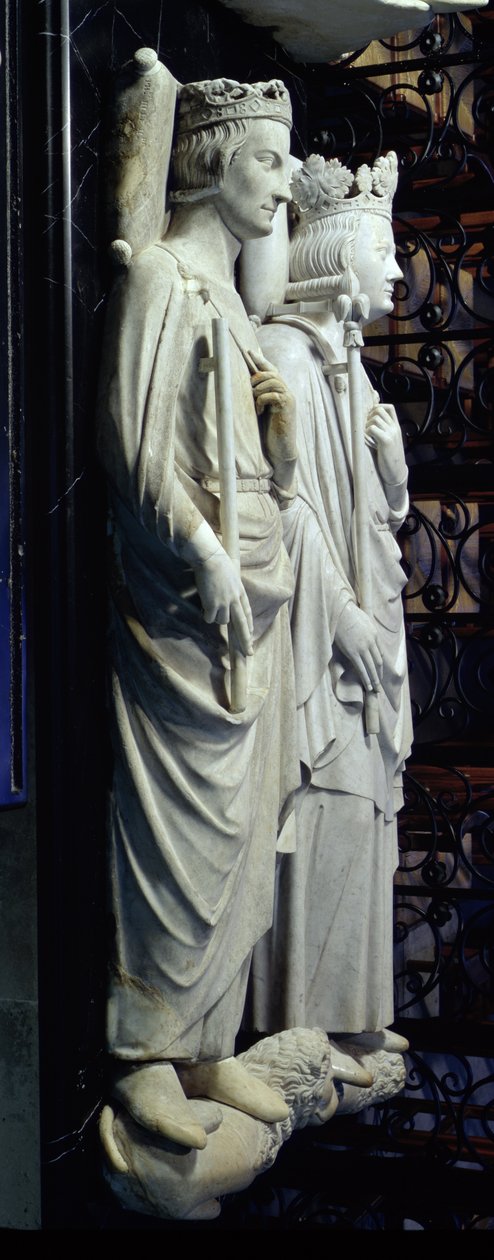 Podobizna Filipa III. (1245-85) Smělého a Filipa IV. (1268-1314) Sličného (mramor) od Jean D