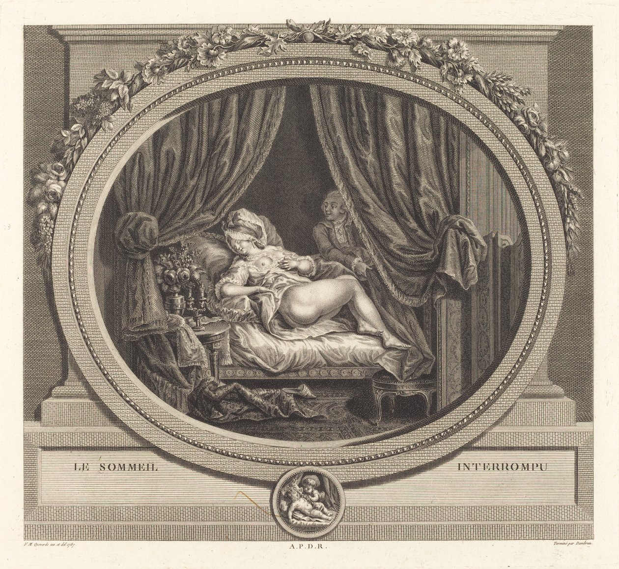 Přerušovaný spánek od Jean Dambrun after François Marie Isidore Queverdo