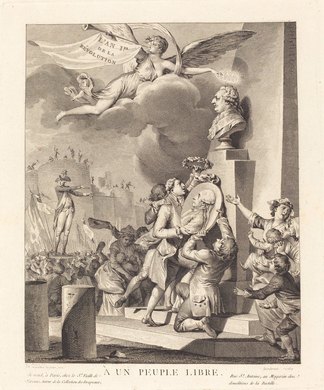 Ke svobodnému lidu od Jean Dambrun after Jean Michel Moreau