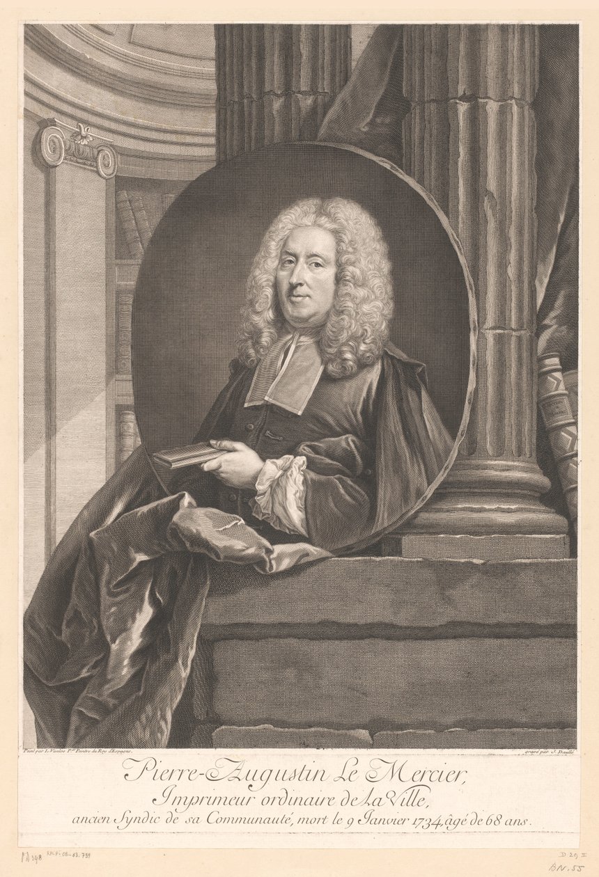 Portrét Pierre-Augustin Le Mercier Pierre-Augustin Le Mercier (titul na objektu) od Jean Daullé