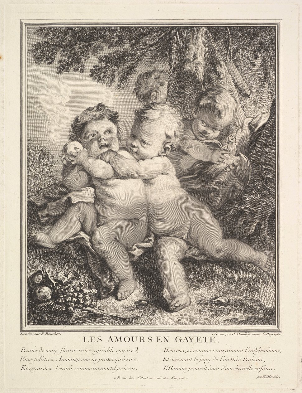Veselí Cupidové, 1750. od Jean Daullé