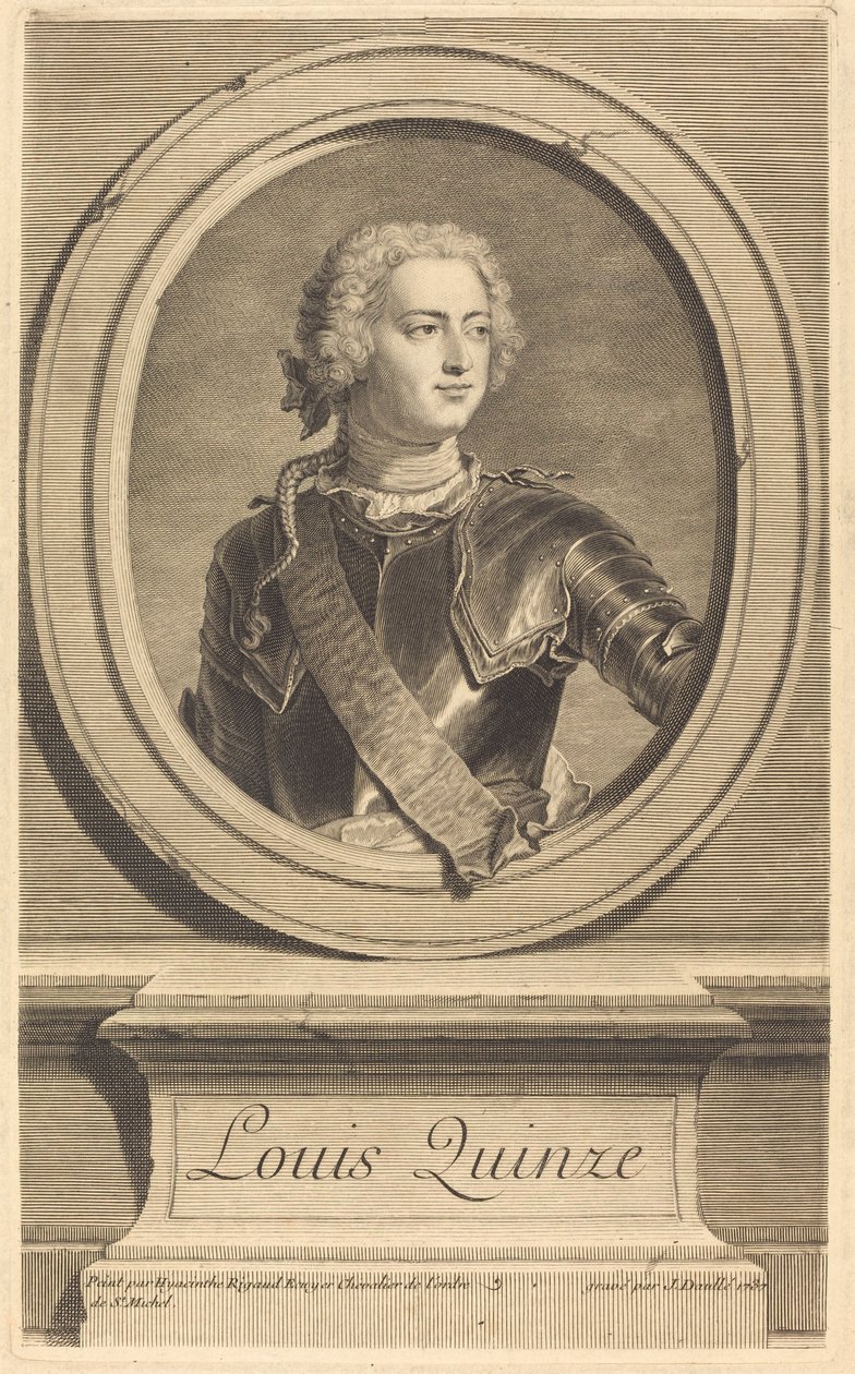 Ludvík XV od Jean Daullé after Hyacinthe Rigaud