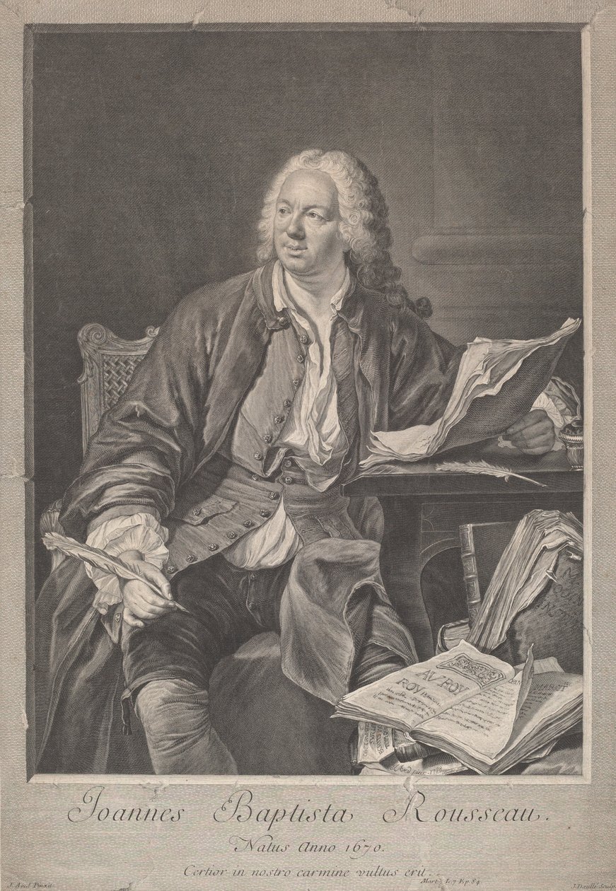 Jean Baptiste Rousseau od Jean Daullé, after Jacques Andre Joseph Camelot Aved