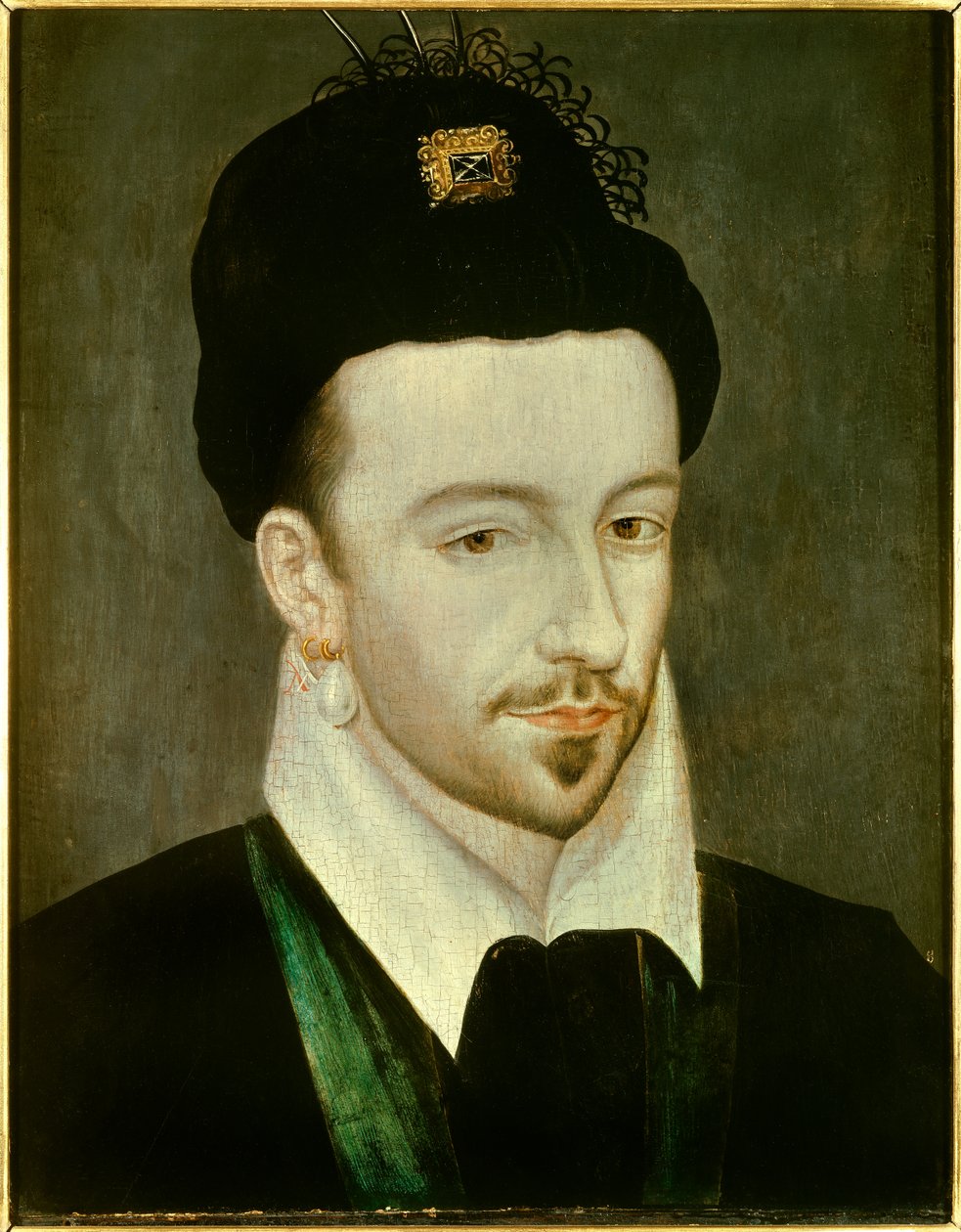 Portrét francouzského krále Jindřicha III. (1551-1589) Obraz připisovaný Jeanu Ducourtovi (2. polovina 16. století) Sun. 0,29 x 0,22 m - Portrét francouzského krále Jindřicha III. (1551-1589). Obraz připisovaný Jeanu Ducourtovi (2. polovina 16 od Jean Decourt