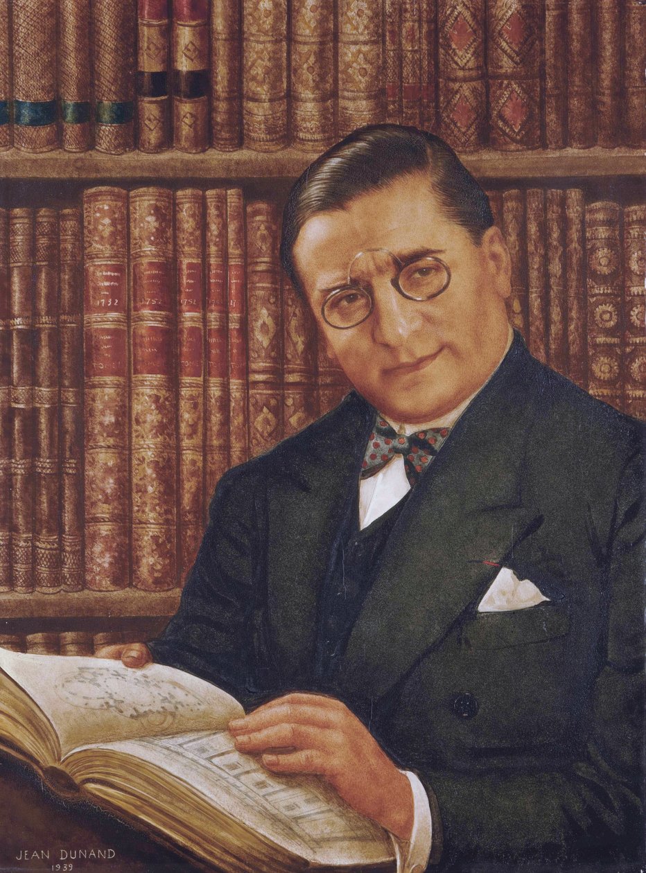Armand Albert Rateau ve své knihovně, autor: Jean Dunand (1877-1942) od Jean Dunand