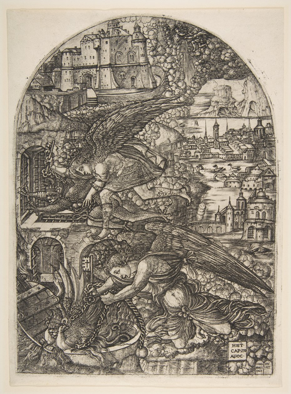 Satan svázaný po tisíc let, od Apocalypse.n.d. od Jean Duvet