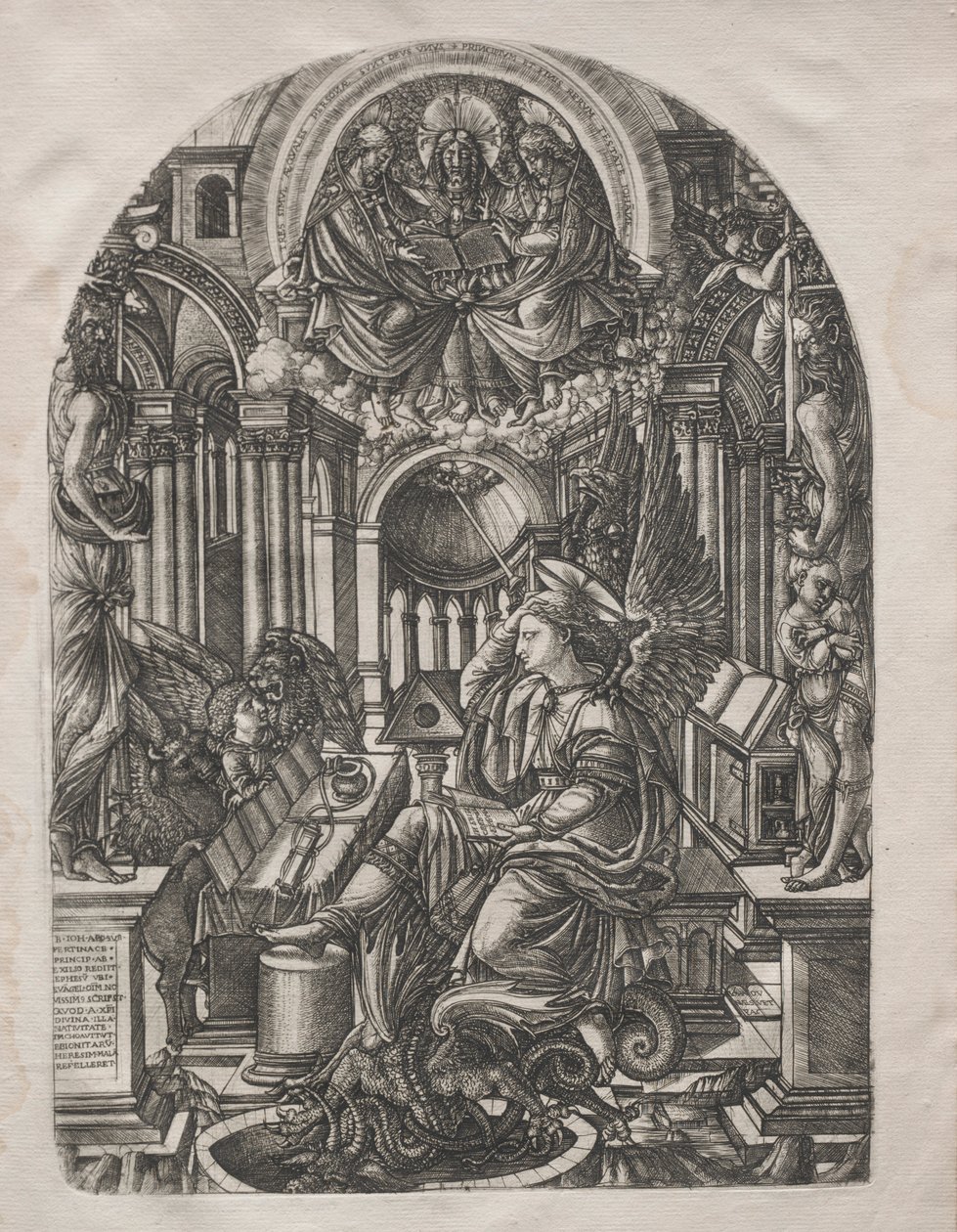 Apokalypsa: Svatý Jan na ostrově Patmos, 1546-1556. od Jean Duvet
