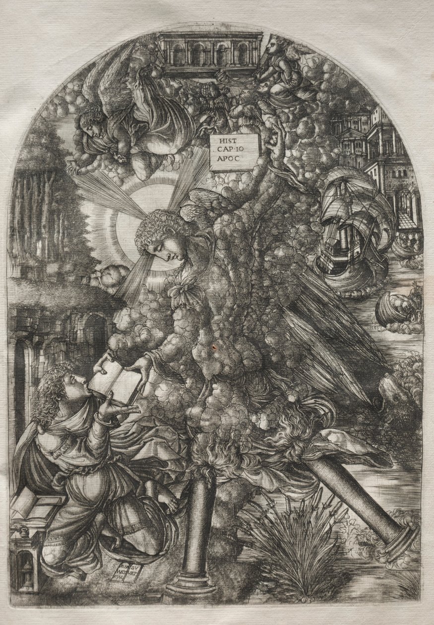Apokalypsa: Anděl dává St. John the Book to eat, 1546-1556. od Jean Duvet