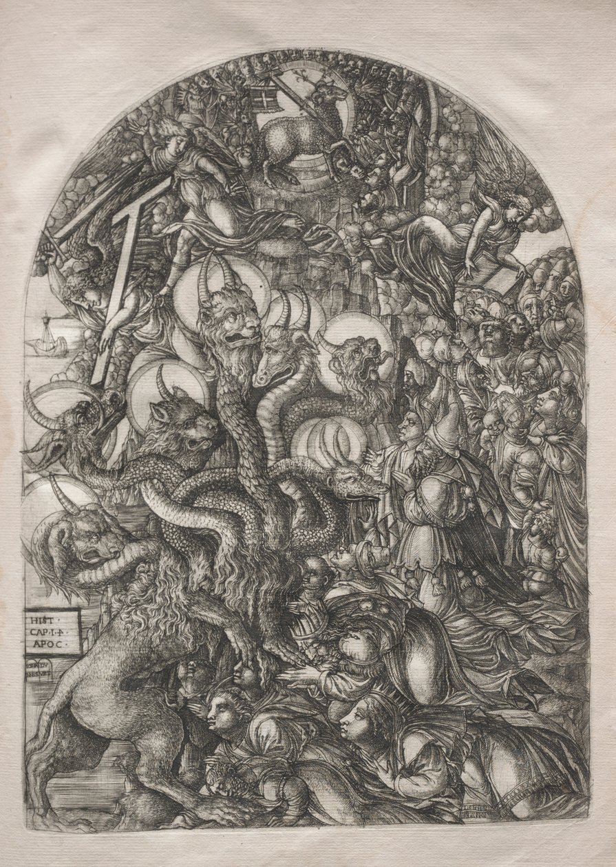 Apokalypsa: Bestie se sedmi hlavami a deseti rohy, 1546-1556. od Jean Duvet