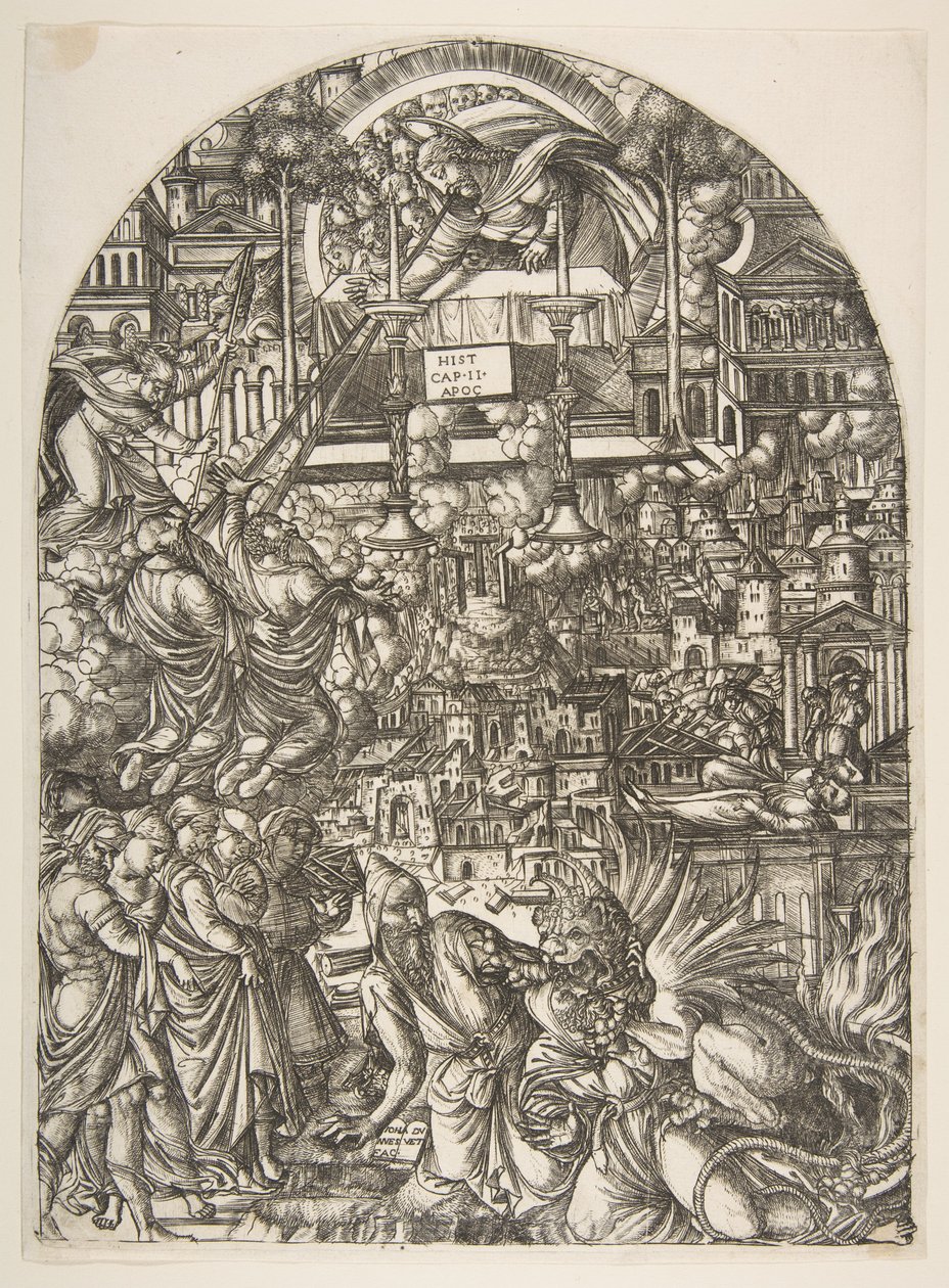 The Measurement of the Temple, z Apocalypse.n.d. od Jean Duvet