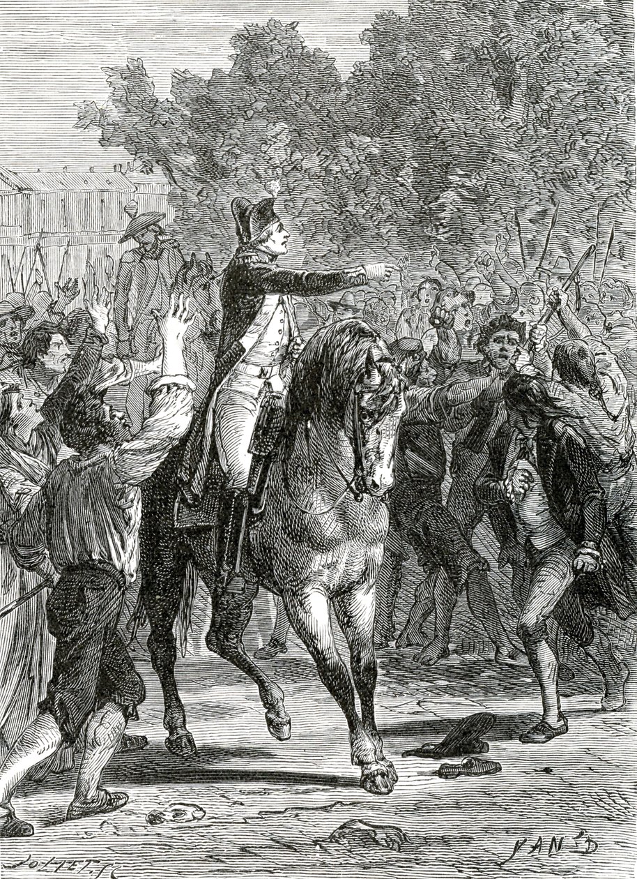 Generál Lafayette, Francouzská revoluce od Jean Edouard (1824-99) Dargent