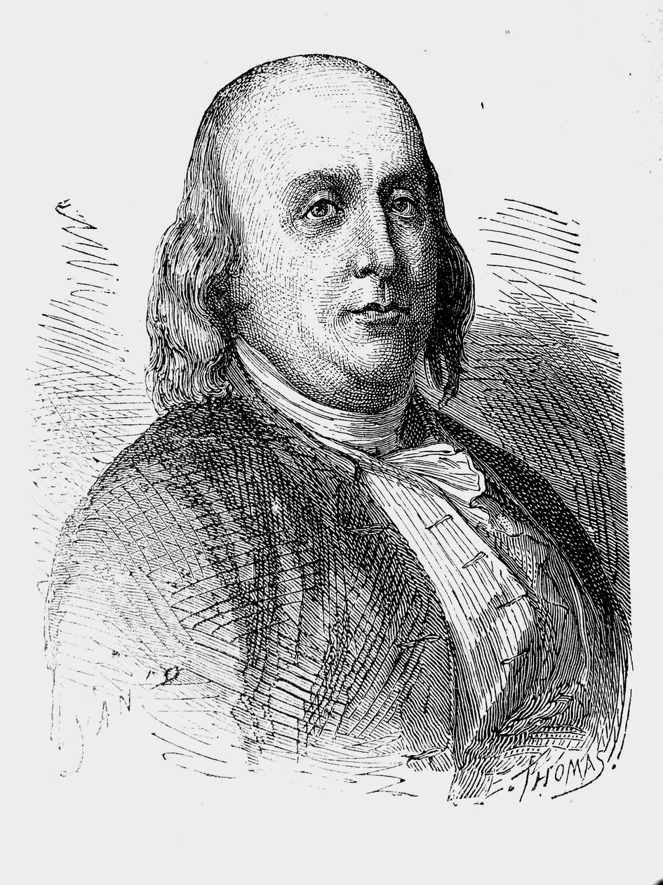 Benjamin Franklin od Jean Edouard Dargent