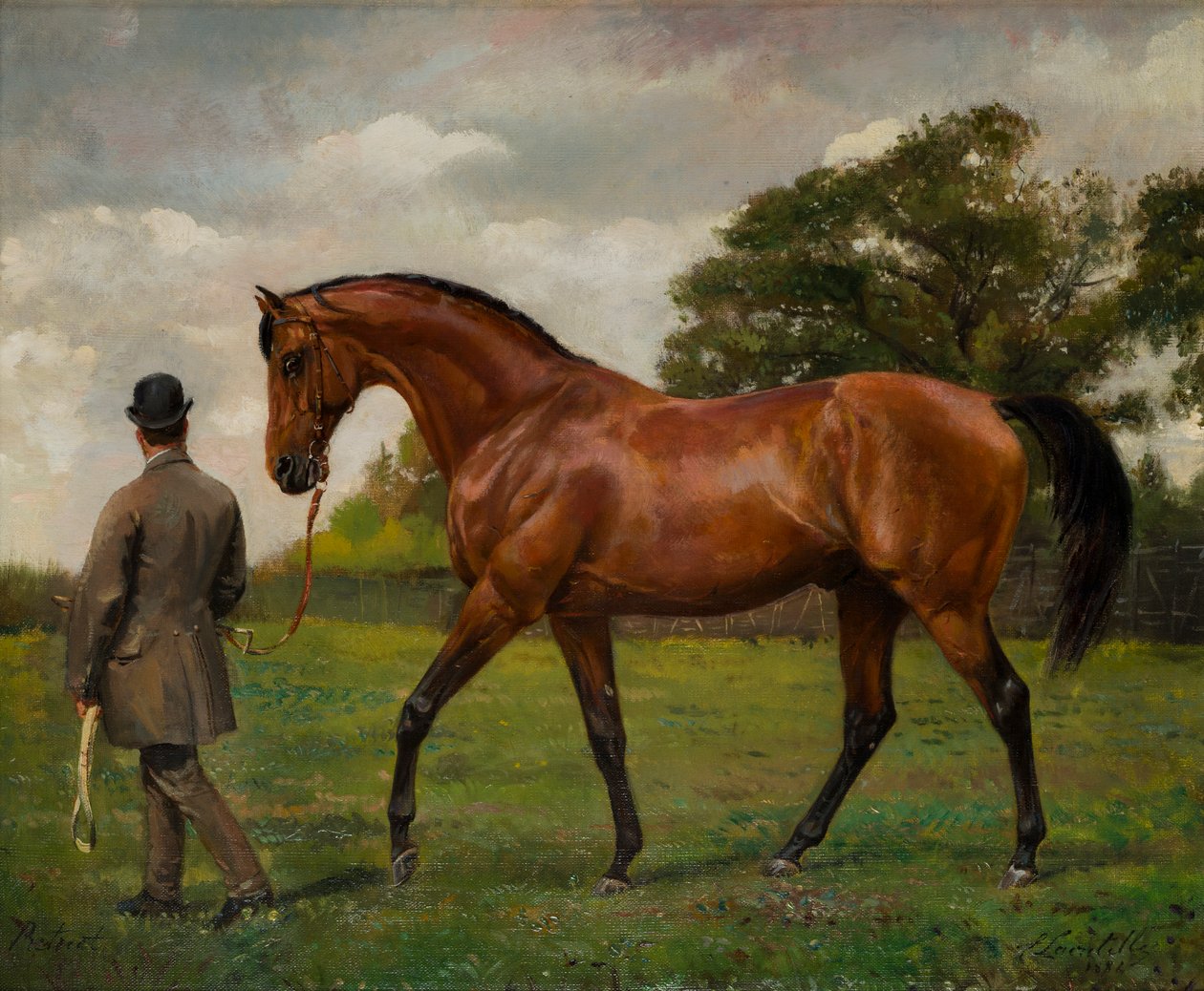 Ústup: vítěz Doncaster Cupu, kolem roku 1884 (olej na plátně) od Jean Edouard Lacretelle