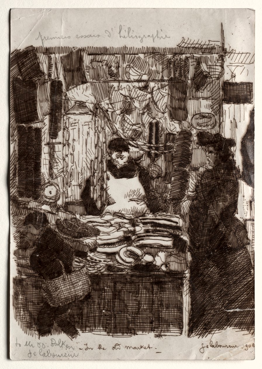 Na starém trhu od Jean Emile Laboureur