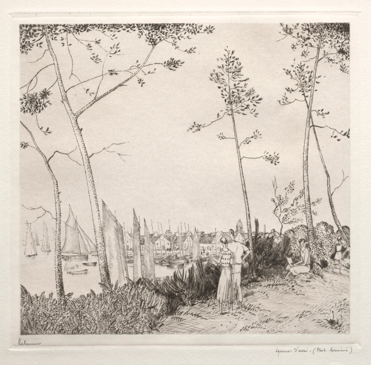 Promenáda v přístavu od Jean Emile Laboureur