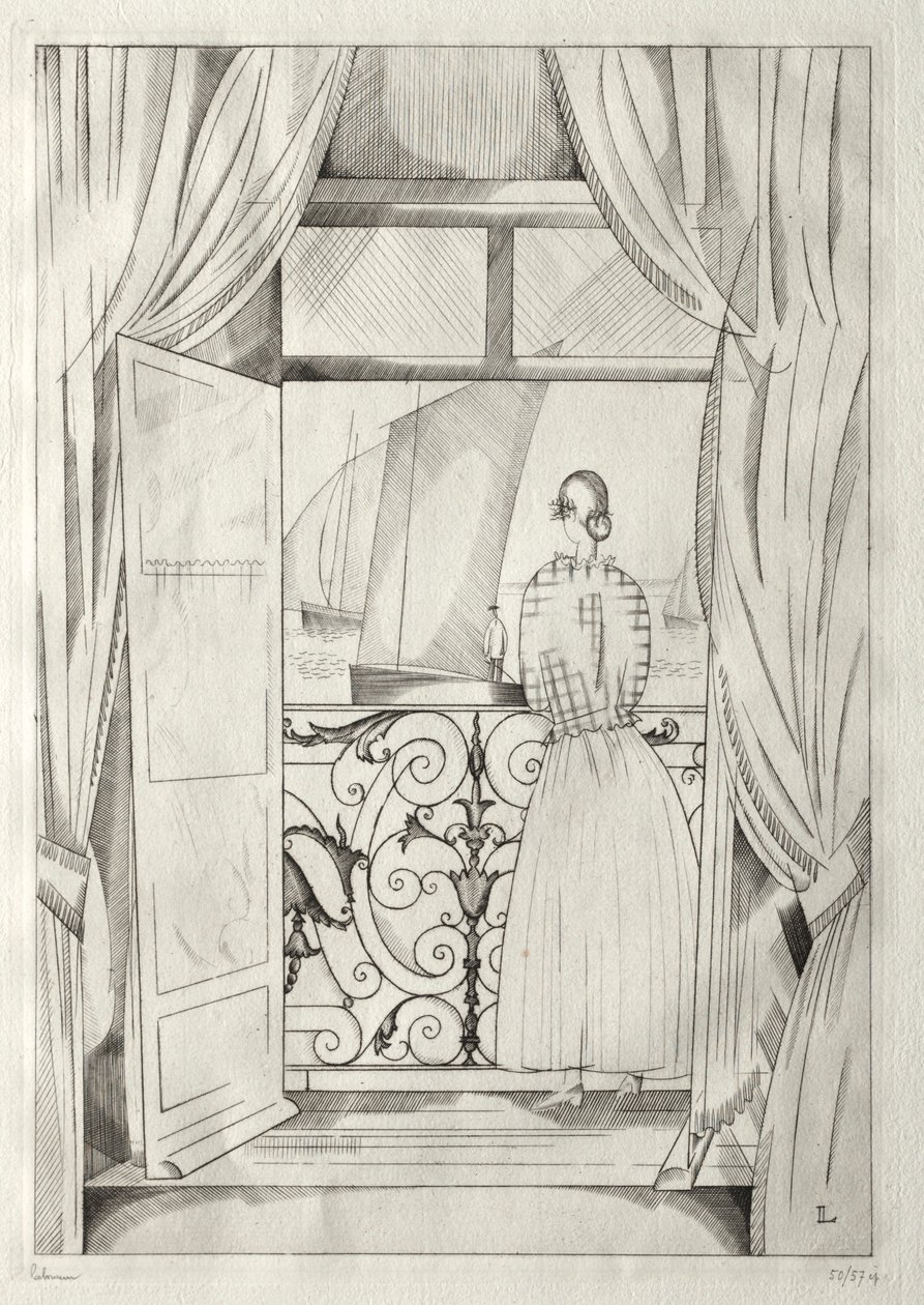 Balkon nad mořem od Jean Emile Laboureur