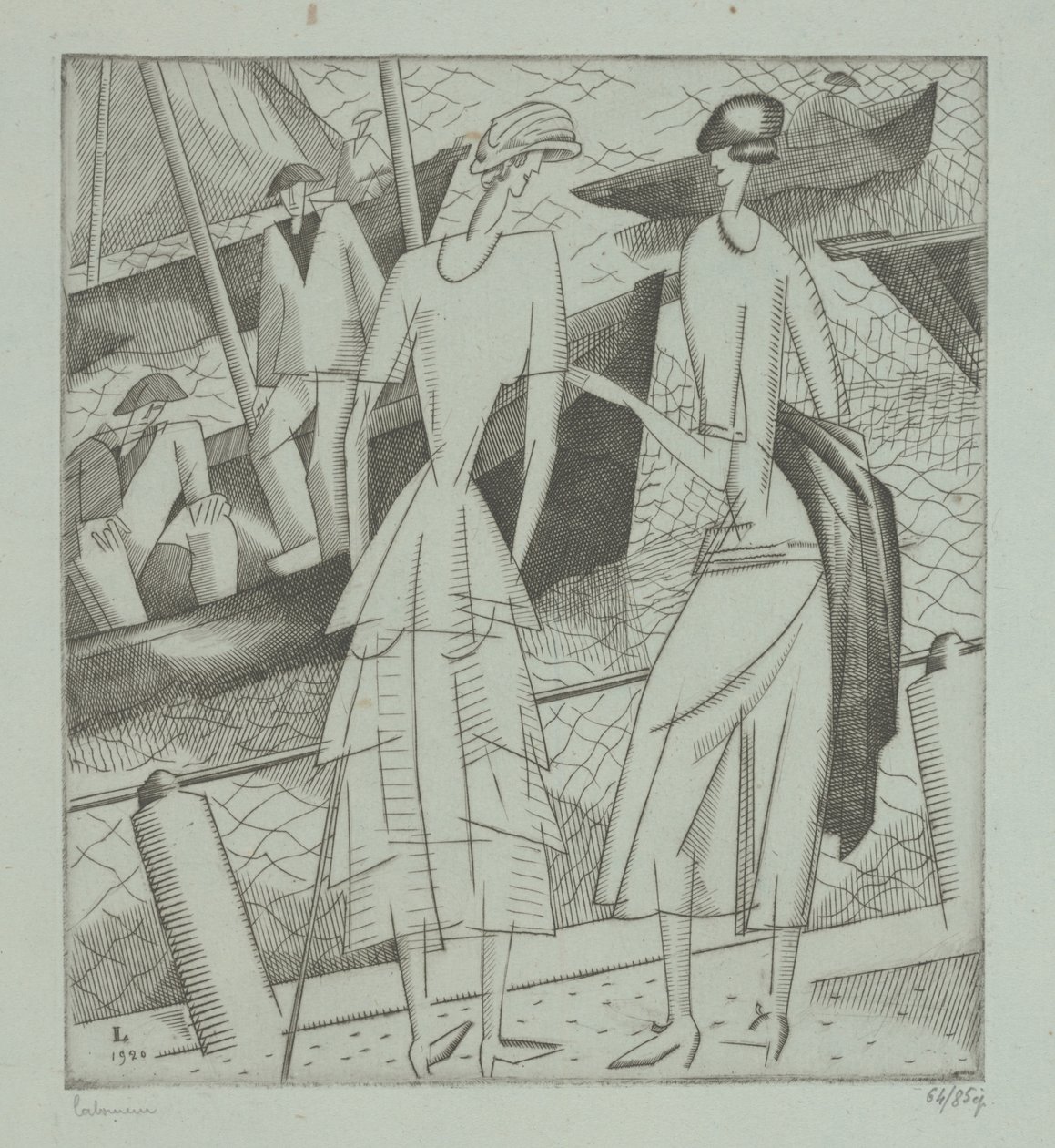 Mladé ženy v přístavu od Jean Emile Laboureur