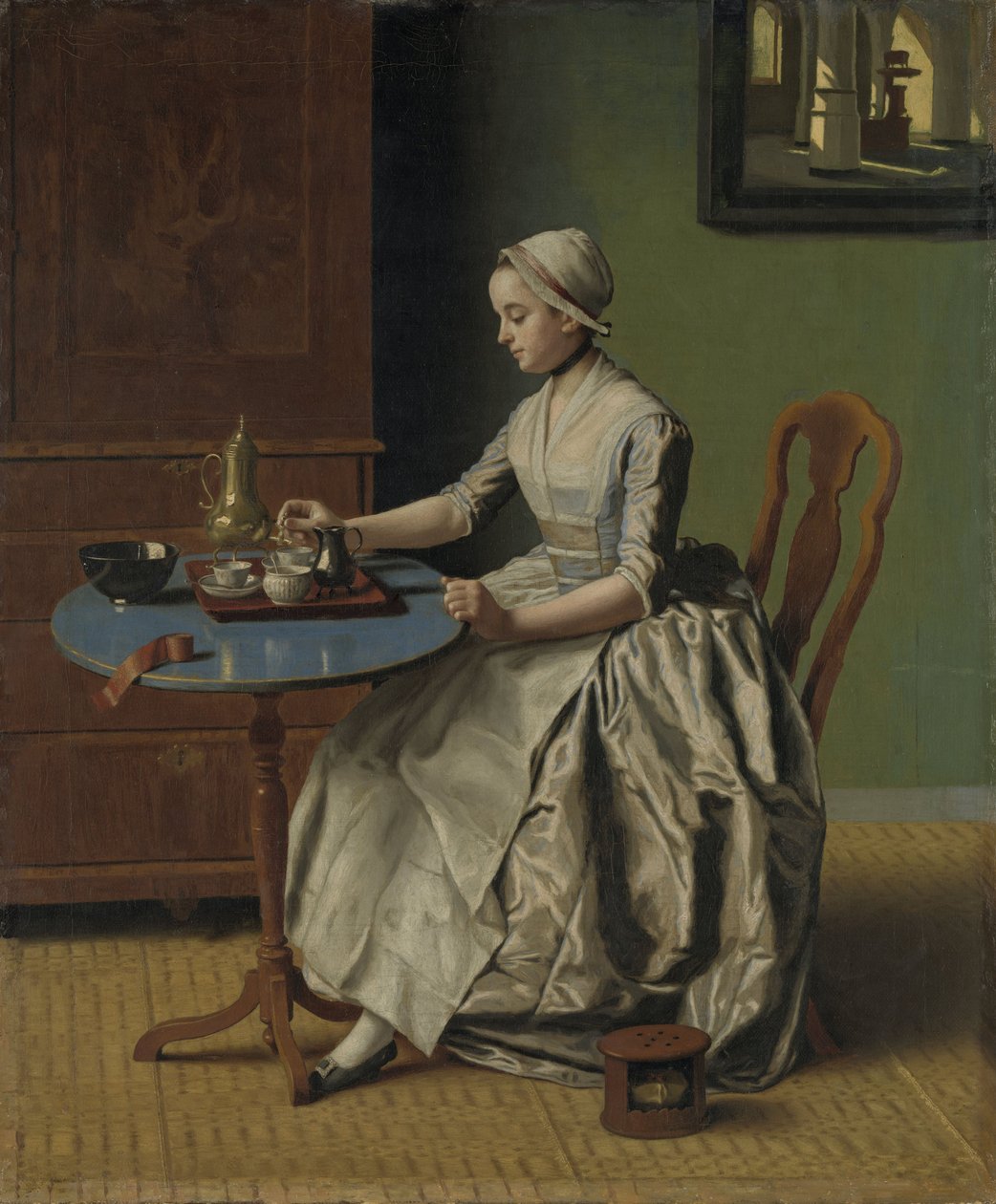 A Dutch Girl at Breakfast, c.1756 (olej na plátně) od Jean Étienne Liotard