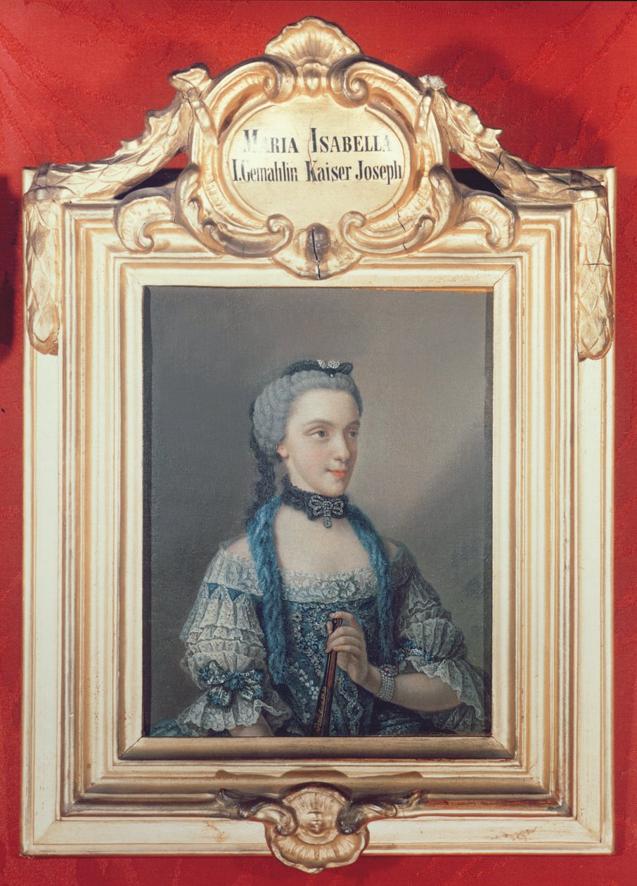 Maria Isabella Parma, první manželka Josefa II císaře Svaté říše římské (1741-90) 1762 od Jean Étienne Liotard