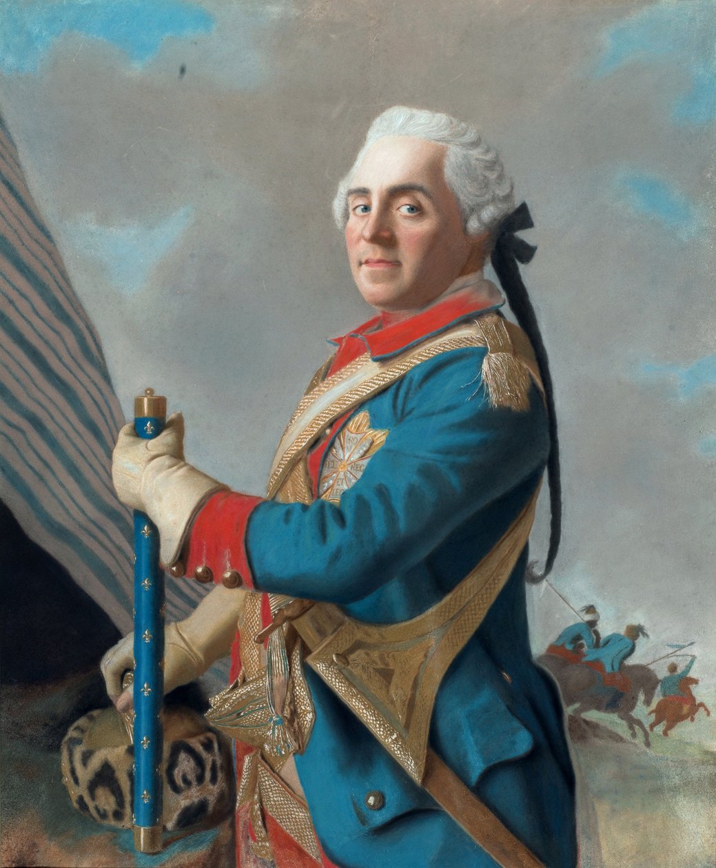 Portrét Maurice de Saxe 16961750, maršál Francie, 1748 od Jean Étienne Liotard