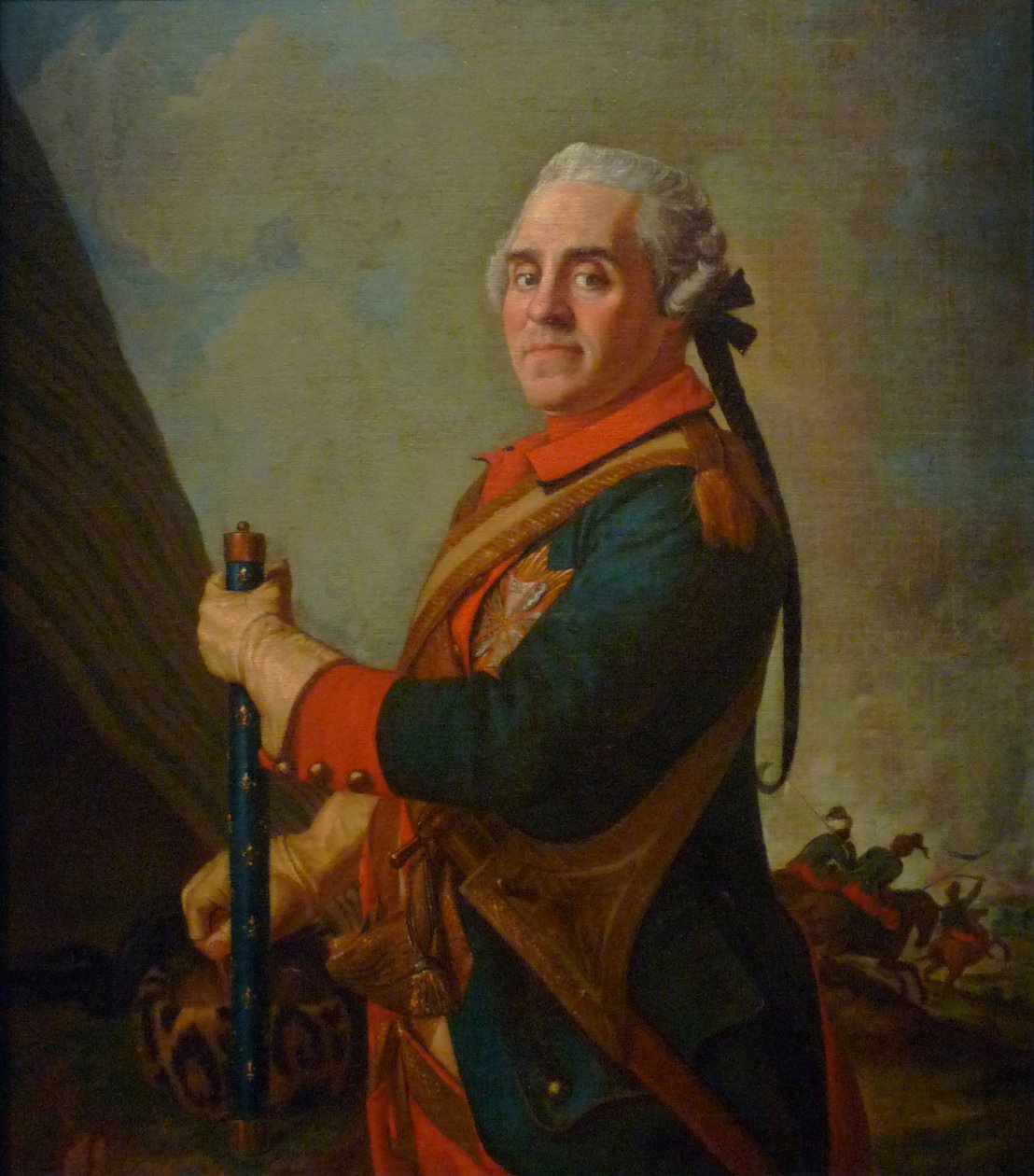 Portrét Maurice de Saxe 16961750, maršál Francie, 18. století od Jean Étienne Liotard